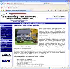 Elite Home Inspections Web Site Thumbnail