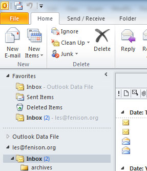 Outlook setup instructions 1