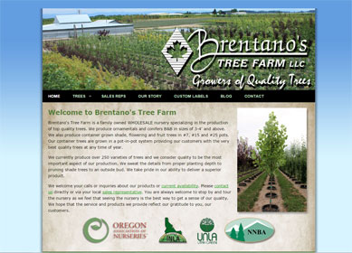 Brentano's Treefarm Web Site Thumbnail