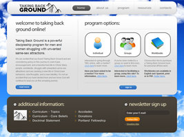 Taking Back Ground Web Site Thumbnail